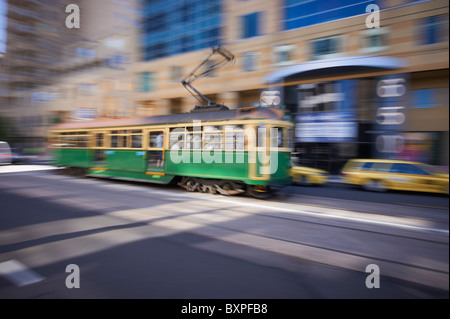 Melbourne tram in Chapel Street Prahran Foto Stock