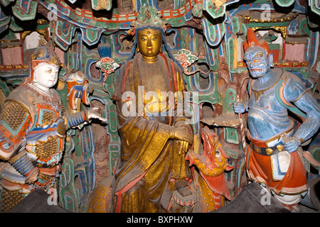 Santuario buddista. Appendere il monastero, Xuankong tempio, Datong, Hunyuan county, Cina. Foto Stock