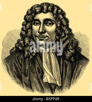 Antonie van Leeuwenhoek [1632 - 1723), commerciante olandese e scienziato, lavorato sul miglioramento del microscopio Foto Stock