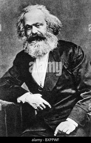 KARL MARX (1818-1883) Tedesco filosofo politico e rivoluzionario comunista Foto Stock