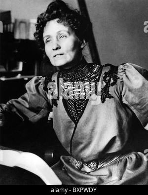 EMMELINE PANKHURST (1858-1928) leader dell'inglese movimento delle Suffragette, qui circa 1902 Foto Stock