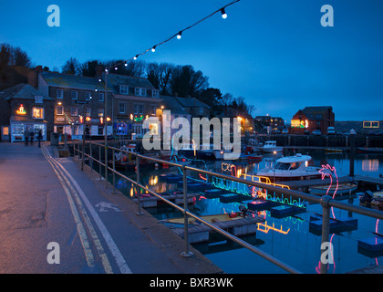 Padstow a Natale Foto Stock