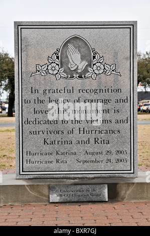 Monumento a Katrina e Rita vittime dell uragano in bassa 9 Ward, New Orleans, Louisiana Foto Stock