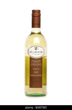 Bottiglia di Pinot Grigio vino bianco Foto Stock