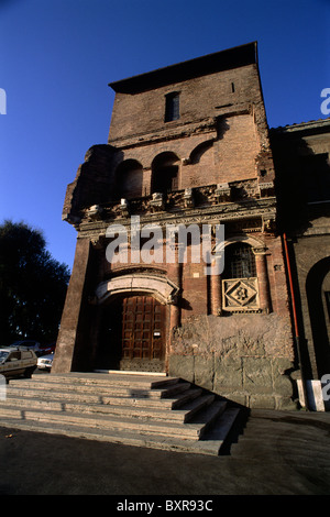 Italia, Roma, via Petroselli, Casa dei Crescenzi, casa medievale Foto Stock