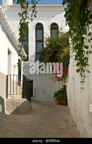 Strada stretta a Salobreña Granada, Spagna Foto Stock