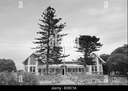 Vecchia Scuola di Robben Island ancora in uso oggi. Cape Town, Sud Africa. Foto Stock