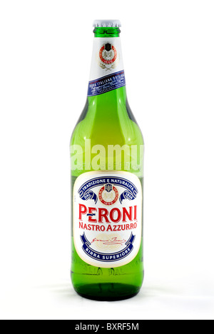 Bottiglia di Peroni Nastro Azzurro Birra italiana, Regno Unito Foto Stock