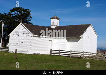 Vecchia latteria edificio, Pierce Point Ranch, Point Reyes National Seashore, California, Stati Uniti d'America Foto Stock