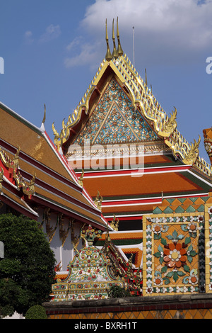 Wat Pho tempio complesso a Bangkok, in Thailandia Foto Stock