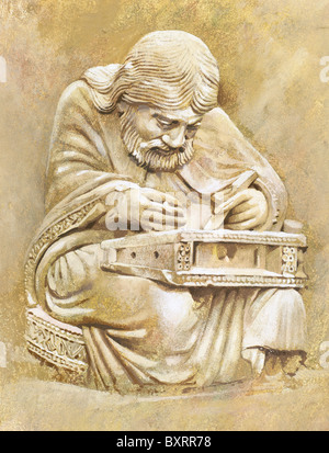 Pitagora di Samo (c. 570-c. 495 b.C.). Grecia Ionica filosofo e matematico. Foto Stock