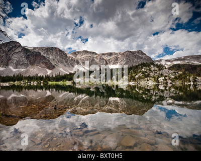 Mirror Lake, Medicine Bow Mountain National Forest, Wyoming parco nazionale Foto Stock