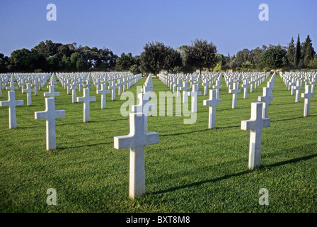 Nord Africa Cimitero Americano (II Guerra Mondiale), Cartagine Tunisia Foto Stock