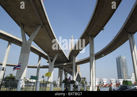 Il ponte di Bhumibol ( anello industriale ponte stradale ) , Bangkok Foto Stock