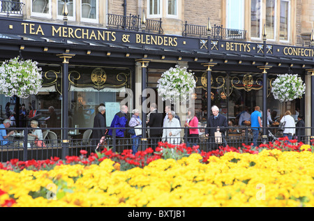Yorkshire, Harrogate, Betty's Cafe sale da tè Foto Stock