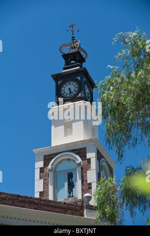 Kimberley Città Vecchia Torre dell Orologio nel foro grande miniera di diamanti e museo, Northern Cape, Sud Africa Foto Stock