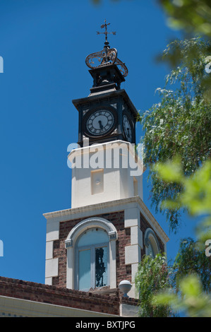 Kimberley Città Vecchia Torre dell Orologio nel foro grande miniera di diamanti e museo, Northern Cape, Sud Africa Foto Stock