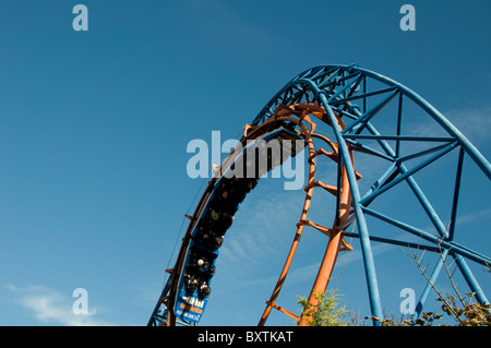 La rivoluzione Irn-Bru ride a Blackpool Pleasure Beach (fiera), Inghilterra. Foto Stock