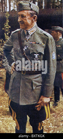 CARL Gustav Mannerheim (1867-1951) come comandante in capo della Finlandia le Forze per la difesa circa 1942 Foto Stock