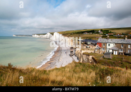 Birling Gap su sette sorelle Sussex Foto Stock