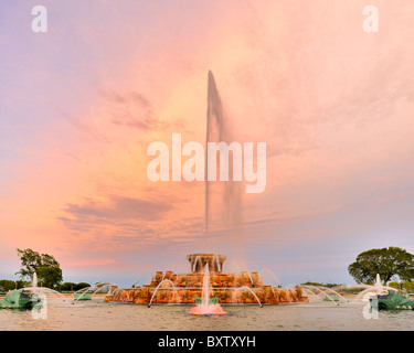 Buckingham Fountain, Chicago Illinois Foto Stock