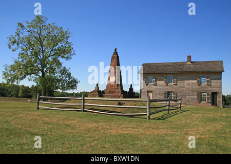 La prima Manassas (Bull Run) Memorial e Henry House, Manassas National Battlefield Park, Virginia, Stati Uniti. Foto Stock