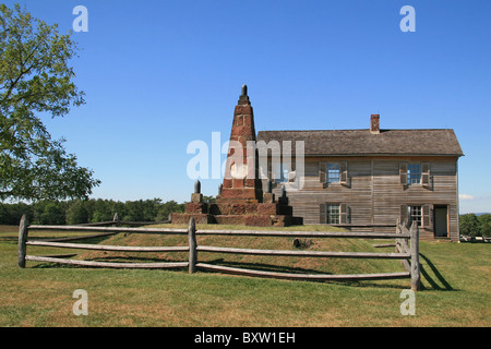 La prima Manassas (Bull Run) Memorial e Henry House, Manassas National Battlefield Park, Virginia, Stati Uniti. Foto Stock