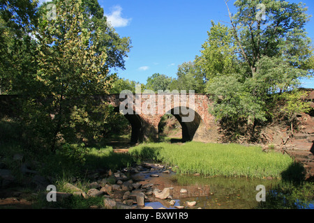 Il ponte di pietra sul Manassas National Battlefield Park, Virginia, Stati Uniti. Foto Stock