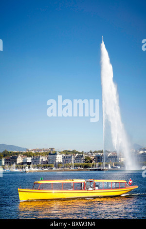 Il Getto De Eau a Ginevra in Svizzera, Europa. Foto Stock