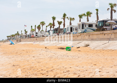 Waterfront RV resort at Beverly Beach, Florida Foto Stock