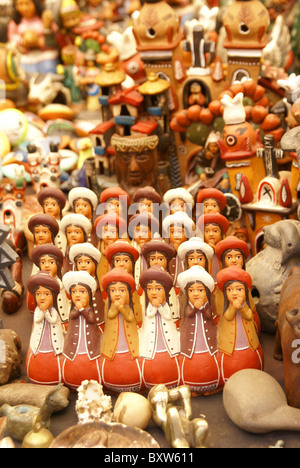 Fatte a mano le bambole indiane, Pisac Market, Cusco, Perù, Sud America Foto Stock