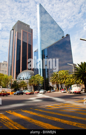 Centro Bursatil Stock Exchange su Passeo de la Reforma a Città del Messico Foto Stock