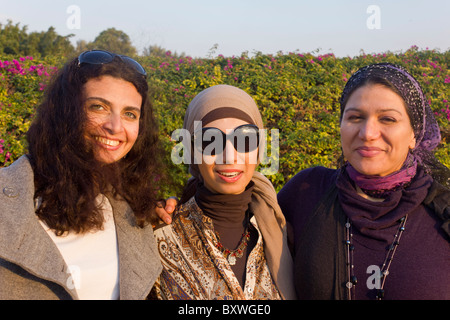 Le donne egiziane di al-Azhar Park, il Cairo, Egitto Foto Stock