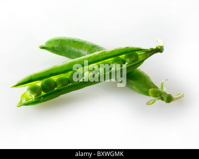 I piselli freschi e baccelli di piselli Foto Stock