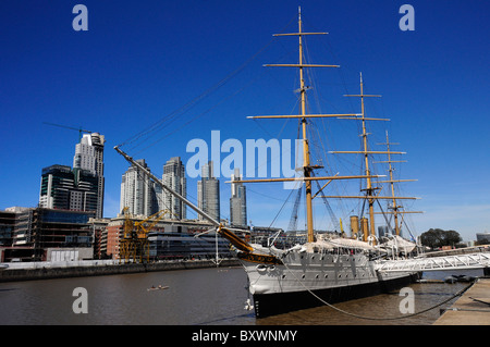 Fregata Sarmiento, museo navale in Puerto Madero Buenos Aires, Argentina, Sud America Foto Stock