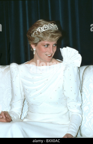 La principessa Diana in Riyadh durante il suo tour del re dell'Arabia Saudita Foto Stock