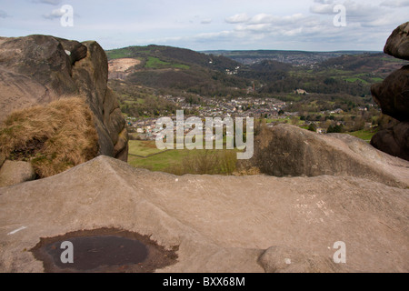Cromford da rocce nere Derbyshire Foto Stock