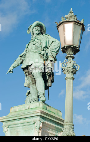 Statua di re Gustavo Adolfo di Svezia Gustavo Adolfo Square, Göteborg, Svezia. Foto Stock