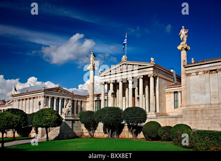 L'Accademia di Atene, parte della "trilogia neoclassico', Panepistimiou street, Atene, Grecia Foto Stock