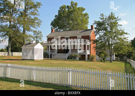 La casa di McLean Appomattox Court House, Virginia, Stati Uniti. Generale Lee si arrese al generale di concedere in questo Parlamento. Foto Stock