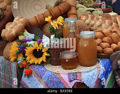 Prodotti sul mercato rurale Foto Stock