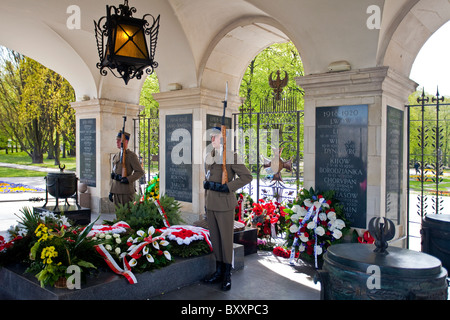 Tomba del Milite Ignoto, Giuseppe piazza Pilsudski a Varsavia, Polonia Foto Stock