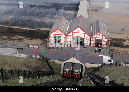 Saltburn Pier da sopra. Foto Stock