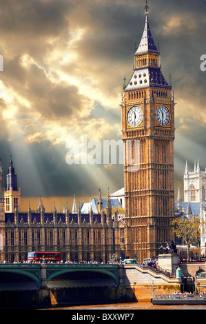 Houses of Parliament, Westminster, London Foto Stock