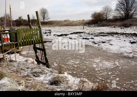 Skippool Creek in inverno Foto Stock