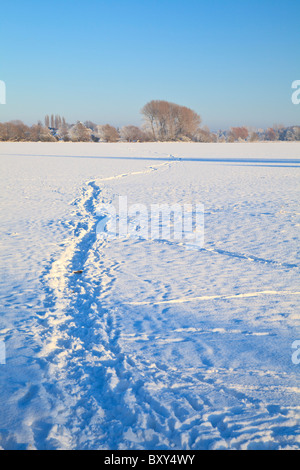 An English winter scene in Worcestershire Foto Stock