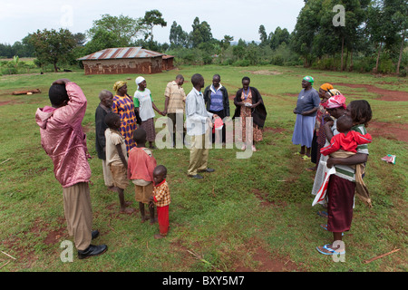 L'agricoltura comunitaria incontro a Webuye, Kenya, Africa orientale. Foto Stock