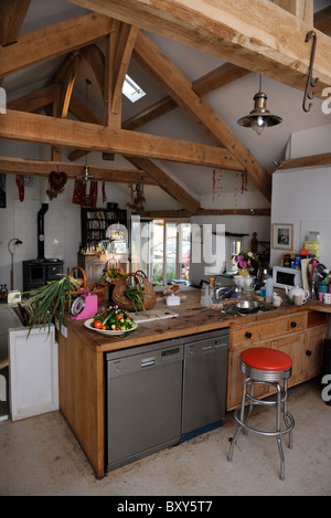 Un paese cucina con prodotti freschi Dorset, Regno Unito Foto Stock