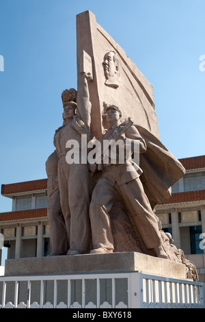 Il presidente Mao's Memorial Hall di Piazza Tiananmen, Pechino, Cina Foto Stock