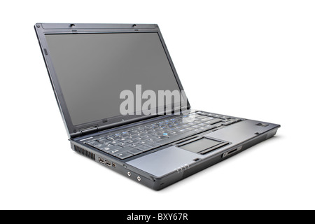 Un studio shot di un laptop Foto Stock